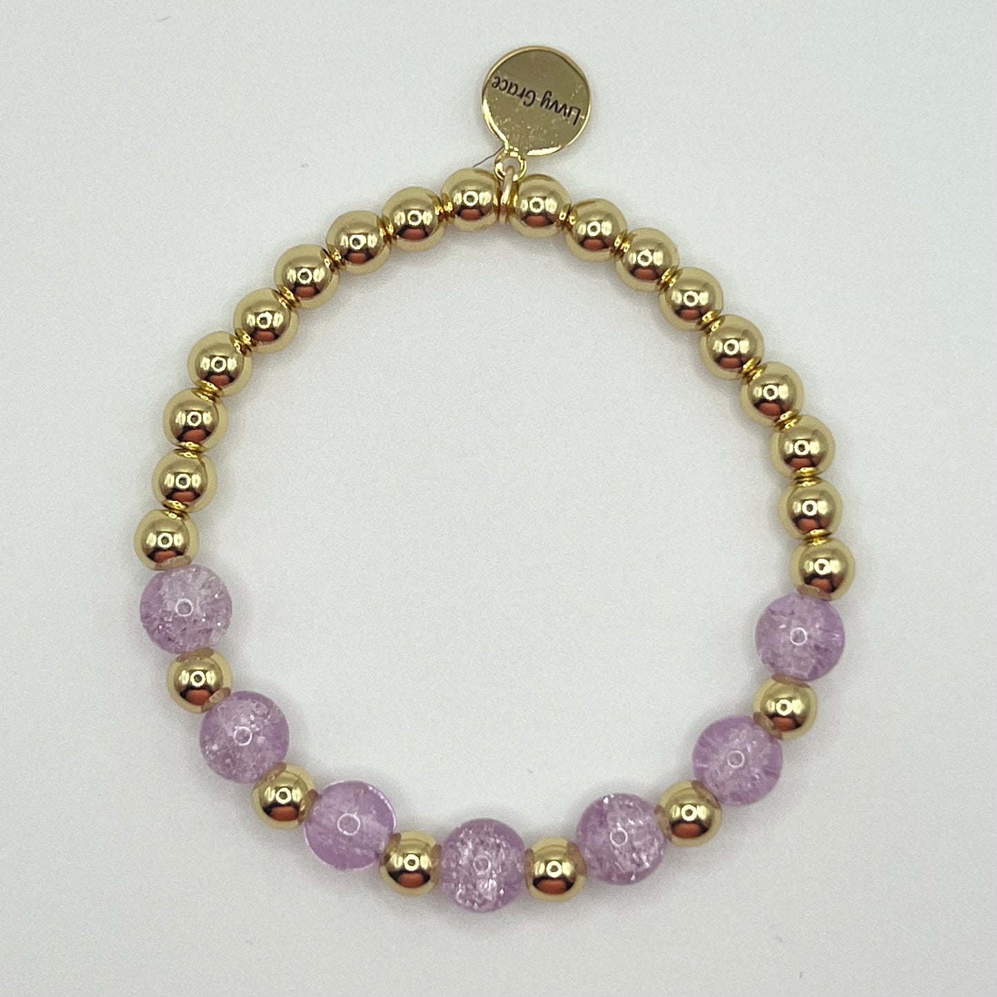 The Lavender Crackle Glass