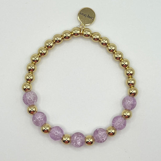 The Lavender Crackle Glass