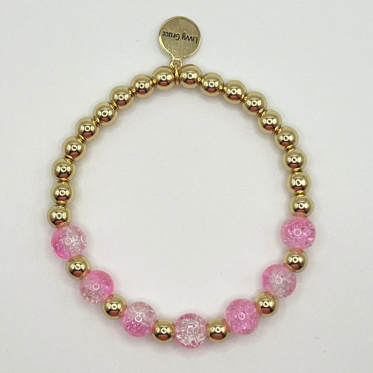 The Pink Crackle Glass